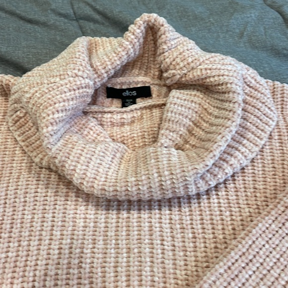 Ellos chenille turtleneck light pink sweater, size 1x - Picture 2 of 7